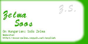 zelma soos business card